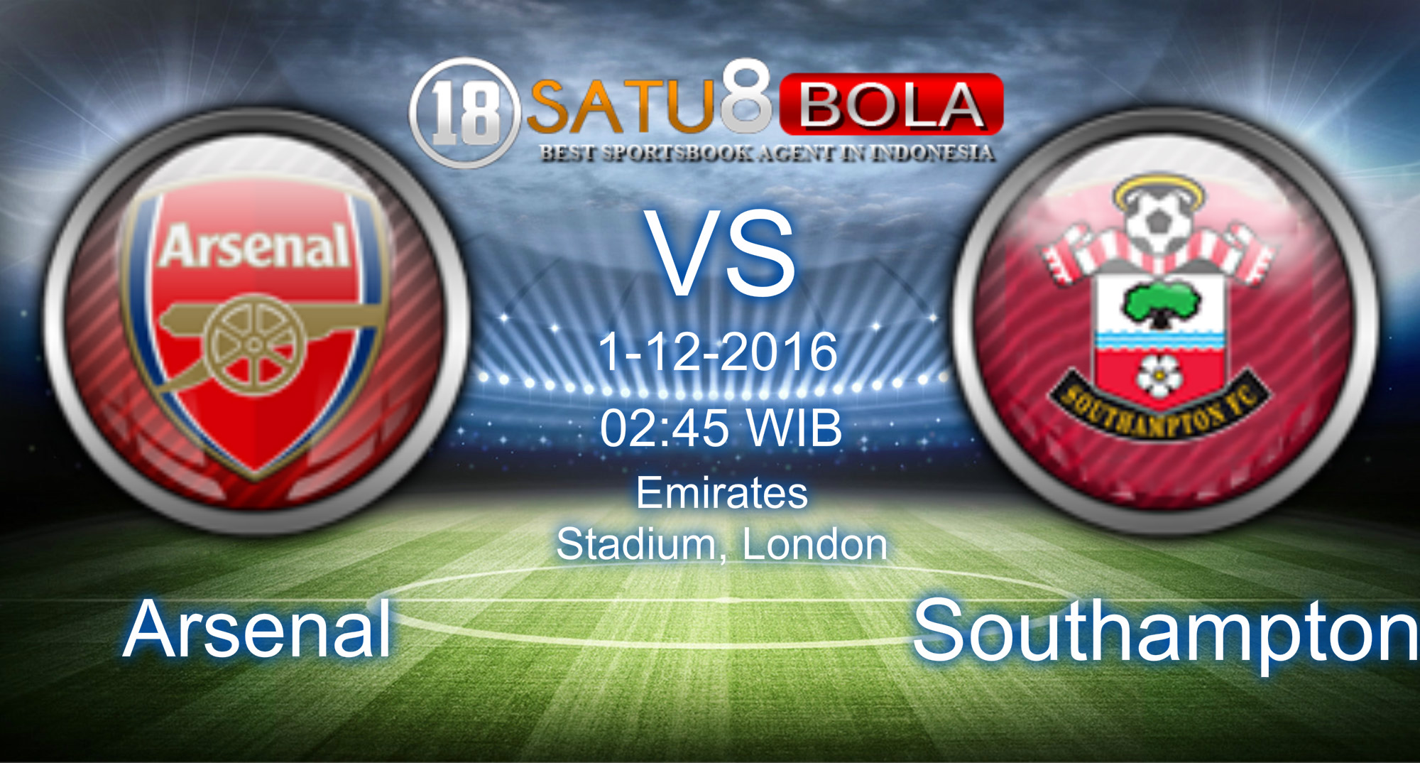 prediksi-arsenal-vs-southampton-1-desember-2016