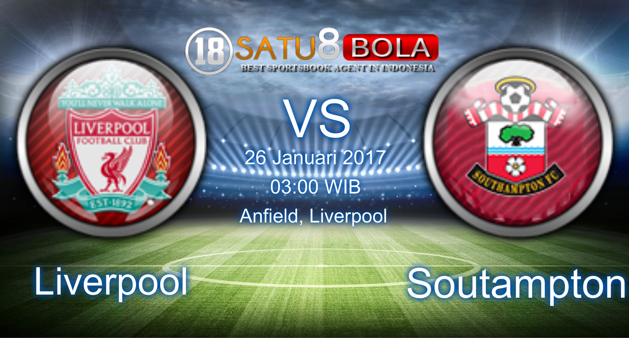 Prediksi Liverpool vs Soutampton 26 Januari 2017