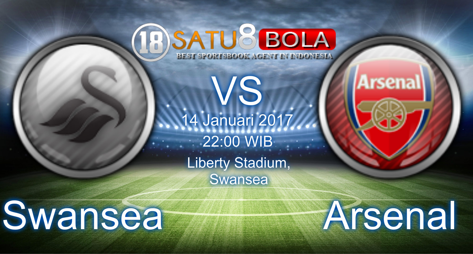 Prediksi Swansea City vs Arsenal 14 Januari 2017